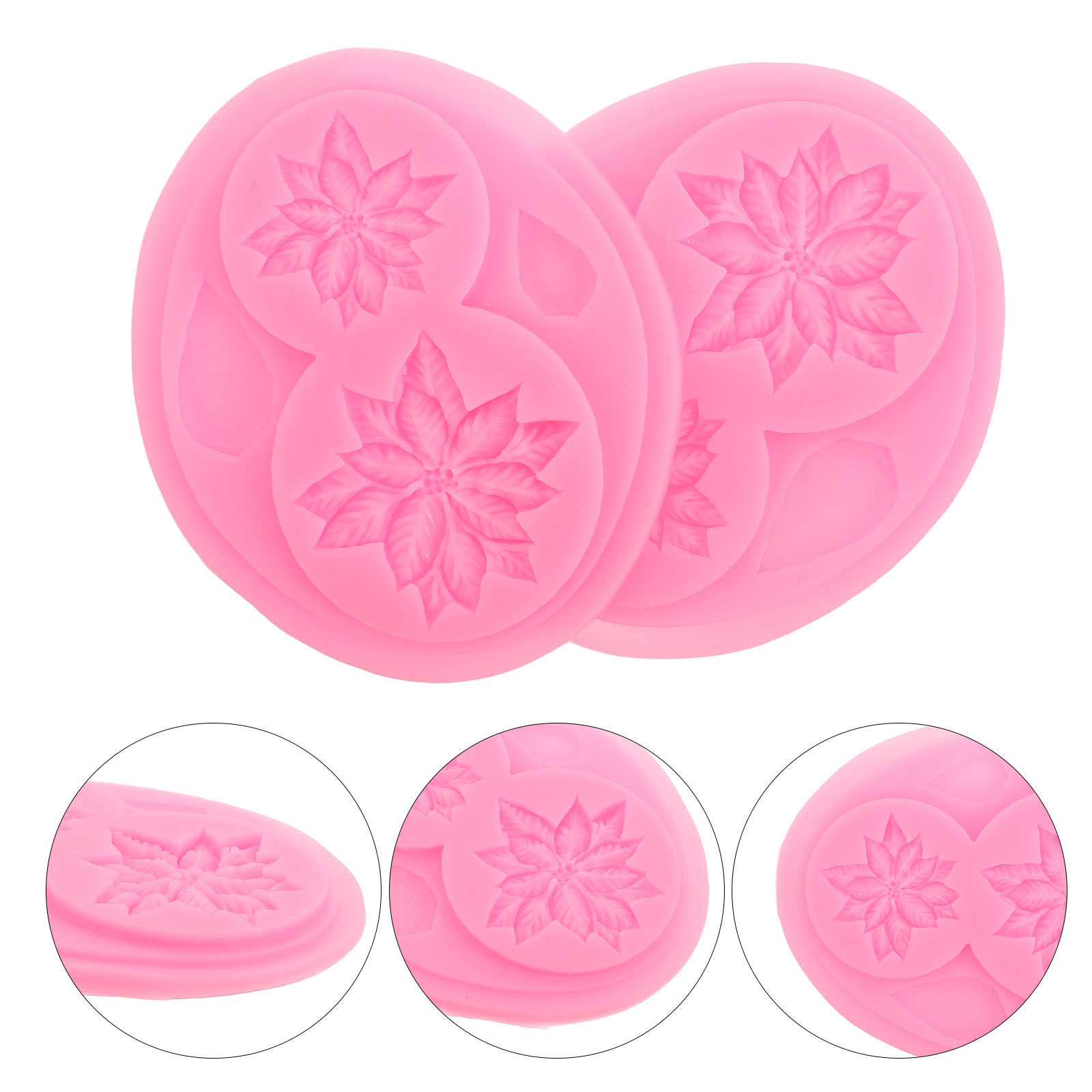 Soap Making Silicone Molds - 2 moules en silicone floraux pour