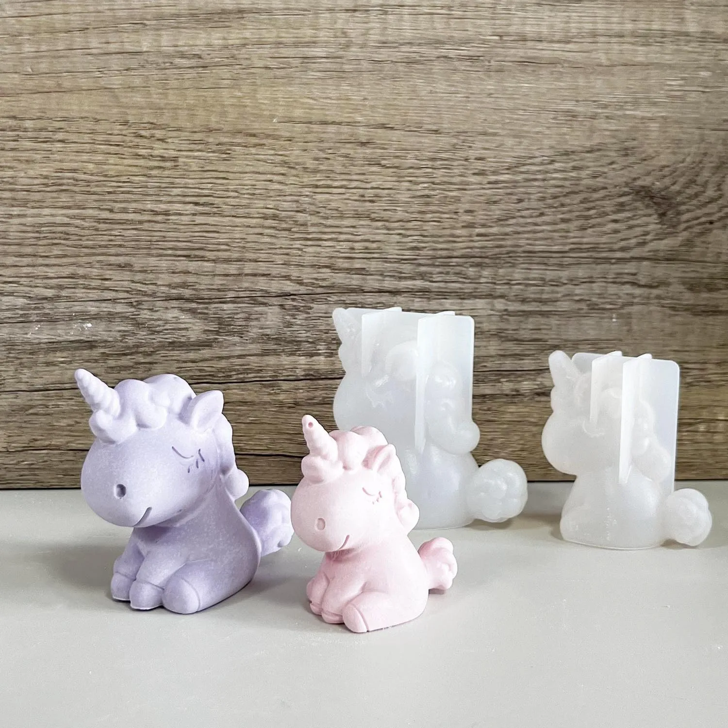 Soap Making Activity - Moule géométrique 3D en Silicone, licorne,