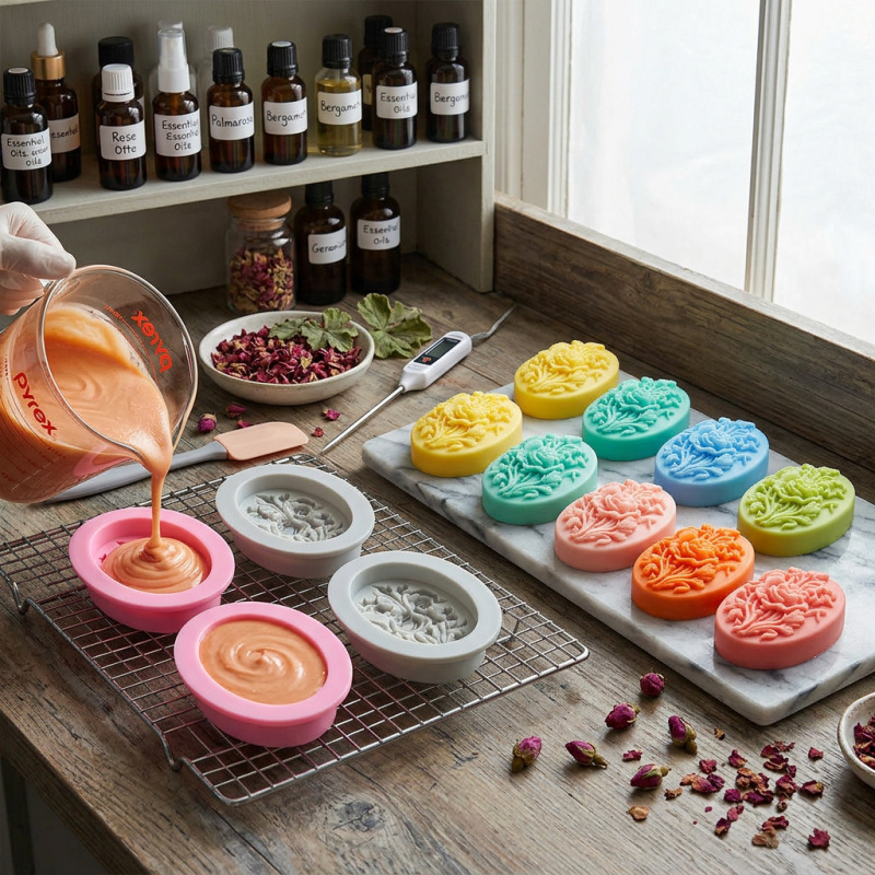 4 moules en silicone en forme  - Soap Making Activity avis et prix